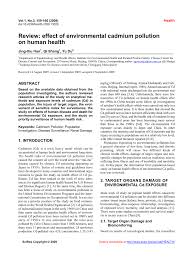 Pollutants can cause respiratory illnesses and allergies ranging. Pdf Review Effect Of Environmental Cadmium Pollution On Human Health