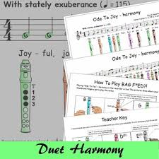 More free sheet music at www.freesheetpianomusic.com. Recorder Songs Ode To Joy Duet By Recorder Songs And Lessons Tpt