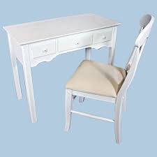 In a small workspace, a glass desktop can help to make the area feel larger and more open. Whittier Furniture White Painted Childrens Set Desk Chair Vanity Treasure Island Interiors Llc Ruby Lane