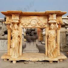 Find fireplace surrounds at lowe's today. Antique Fireplace Mantels Natural Stone Yellow Fireplace Surround Outdoor Garden Decor For Sale Craigslist You Fine Sculpture