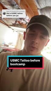 American Flag Marine Tattoo