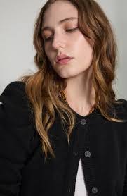 Rebecca Minkoff Janine Puff Shoulder Wool Cardigan