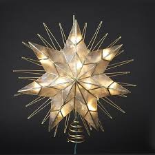 Christmas trees are designed to last for many years. 14 In Lighted Capiz 7 Point Star Tree Topper Ul3065 Christmas Tree Star Christmas Tree Toppers Lighted Cool Christmas Trees
