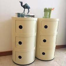 Kartell Componibili Round Storage 3 Doors Cream Off White Furniture Home Living Furniture Other Home Furniture On Carousell