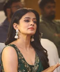 Priya Mani Raj shimmers in a green saree for "Bhama Kalapam" success meet!