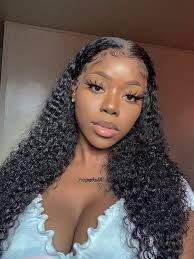 100 latest braid hairstyles for black women to try in 2021 49 photos: Pinterest Truubeautys Pinteresttruubeautys Curly Lace Front Wigs Hair Styles Deep Wave Hairstyles