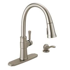 If you do not find the answer you need here, please use the technical document search to find maintenance instructions for your specific model. Delta Spargo Single Handle Pull Down Sprayer Kitchen Faucet With Shield Spray And Soap Dispenser In Spot Shield Stainless 19964z Spsd Dst The Home Depot Kitchen Faucet Sink Soap Dispenser Faucet