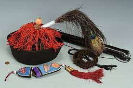 Sold Price Chinese Qing Official S Winter Hat W Spectacles 4 Items July 6 0114 9 00 Am Edt Winter Hats Good Luck Symbol Embroidered Silk