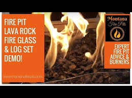 Fire glass, ceramic balls and. Complete Your Gas Fire Pit Look Demo With Lava Rocks Fire Glass And Ceramic Log Set Youtube