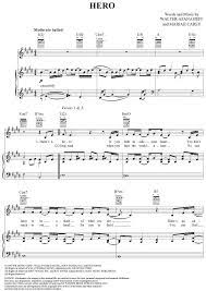 Hero Sheet Music Digital Sheet Music Piano Sheet Music