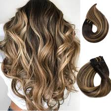 Relax and stay calm with ebay.com. Amazon Com Clip In Hair Extensions Natural Black With Strawberry Blonde Highlights To Black 120g 7pcs Thicken Double Weft Silky Straight 100 Human Hair Clip In Remy Extensions 20 Inch For Women