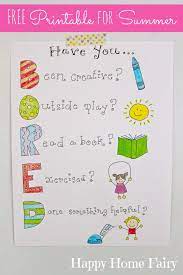 How To Not Hear I M Bored This Summer Free Printable Happy Home Fairy Happy Home Fairy Fun Christmas Games Game Happy