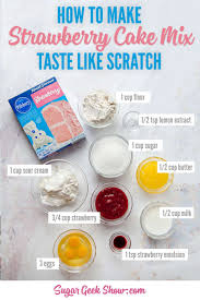 Strawberry shortcake is my daughter's favorite movie series when she was still 2 yrs. Strawberry Cake Mix Recipe Doctored Box Mix Sugar Geek Show