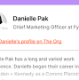 Profile Picture of Danielle Pak - Chief Marketing Officer at Fyrn - The Org (@theorg.com) on Google
