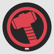 Mighty Thor Logo Classic Round Sticker Zazzle Com In 2021 Thor Logos Thor Wallpaper