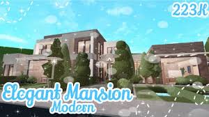 Roblox Bloxburg Elegant Modern Mansion Part 1 House Build Modern Mansion House Plans With Pictures Mansions