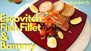 Maybe you would like to learn more about one of these? Escovitch Fish Fillet With Jamaican Bammy Recipe Fried Cod Fish With Yuca Cakes Youtube