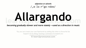 Pronunciation of Allargando | Definition of Allargando - YouTube