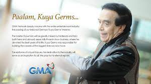 Check spelling or type a new query. Tina Panganibanperez On Twitter Paalam Kuya Germs Mastershowman Https T Co 6wjjtee6sc