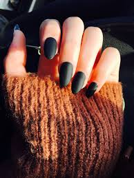 Matte Black Almond Shaped Nails Black Matte Almond Shaped Acrylics Acrylic Nails Almond Matte Matte Almond Nails Black Matte Acrylic Nails