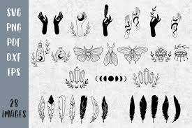 Maybe you would like to learn more about one of these? Boho Bundle Svg Witchcraft Svg Witchy Svg Line Art Tattoo Design By Green Wolf Art Thehungryjpeg Com