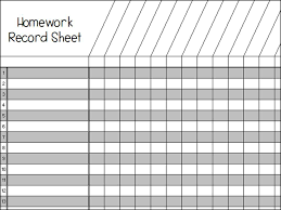 Keeping Track Of Homework Grade Book Homework Sheet Grade Book Template