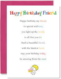 Clarabelle Cards Happy Birthday Friend Best Friend Greetings Card Pack Of 5 Multipack With Lovely Friendship Poem Verse Sold B Card Candy Amazon Co Uk Stationery Office Supplies