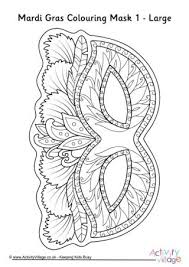 Mardi Gras Colouring Mask 1 Large Mardi Gras Mardi Gras Mask Coloring Mask