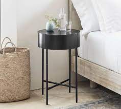 Our list of best 15 nightstand for small spaces in small bedroom. Jean 16 Round Metal Nightstand Pottery Barn