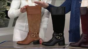 Shop women's franco sarto boots. Franco Sarto Leather Tall Boots Choice Of Calf Width Lapis On Qvc Youtube