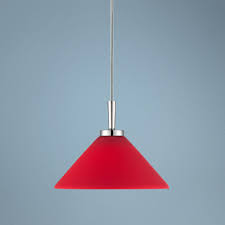 Chrome With Red Glass Led Mini Pendant Light W5719 Lamps Plus Pendant Light Mini Pendant Lights Mini Pendant