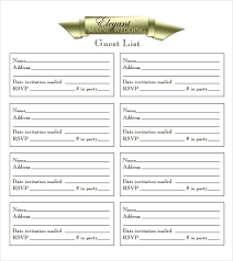 You only need to list one stationery and wording ideas 21 save the date templates for every wedding style looking for a save the date template that'll get guests excited. 6 Wedding Guest List Templates Fine Word Templates