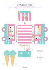 Camion De Glaces A Imprimer Scrapbooking Idees Carte Bricolage Et Loisirs Creatifs Artisanat Bricolage Papier