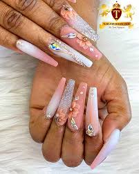 Ballerina's nails are essentially the stiletto nail, but with a square rather than the pointy tip. Cute Spring Long Coffin Nails Ideas Of 2020 Stylish Belles