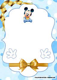 Free Printable Mickey Mouse Baby Shower Invitations Templates Mickey Mouse Baby Shower Mickey Mouse Invitation Mickey Mouse Birthday Invitations