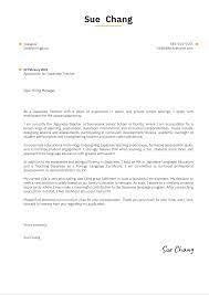 Japanese Teacher Cover Letter Sample | Kickresume