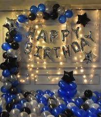 Happy birthday background with empty. Happy Birthday Balloons Decoration Kit 100pcs Set For Husband Kids Boys Balloons Decorations Items Combo With Helium Letters Foil Balloon Star Balloon Cheers Balloon Banner Latex Metallic Balloons With Fairy Led Lights