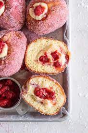 Strawberry Brioche Doughnuts Recipe Cooking Recipes Desserts Yummy Food Dessert Fun Baking Recipes