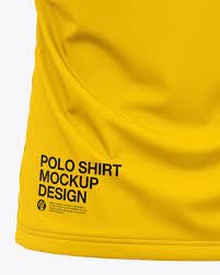 Download Men S Short Sleeve Polo Shirt Back View In Apparel Mockups On Yellow Images Object Mockups
