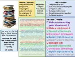 If we look at the specimen papers provided, the two questions have a different focus. Language Paper 2 Question 4 Practise Aqa Teaching Resources