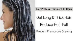Hair Protein Treatment At Home Without Egg Prevent Hair Fall Premature Greying Youtube