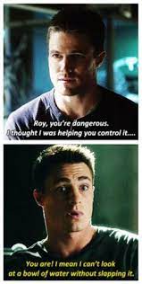 You Are Helping I Cont Look At A Bowl Of Water Without Wanting To Slap It Arrow Memes Arrow Tv Green Arrow