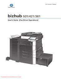 Select the operating system running in your computer (in my case i choose windows 10 64 bit), and download the latest version of driver. Konica Minolta Bizhub 501 Printers User Guide Manual Pdf Manualzz
