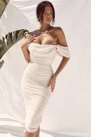 Check spelling or type a new query. Off Shoulder Ruched Bodycon Cocktail Party Dress White Rosedress