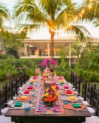 There are several mexican wedding decorations you can incorporate to give your ceremony and/or reception the beauty and style it needs to craft a fun and memorable day. 30 Fresh And Calming Tropical Garden Ideas Garden Wedding Decorations Table Mexican Wedding Decorations Garden Wedding Decorations