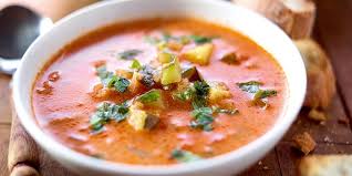 Soupe De Tomates Et De Courgettes A La Ricotta Soupe Tomate Courgette Alimentation Soupe Tomate