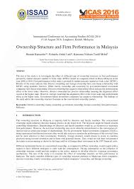 Today, only 1 director, regardless of his or her nationality, who is residing in malaysia that fulfils the requirement is needed to incorporate a sdn bhd. Pdf Ownership Structure And Firm Performance In Malaysia