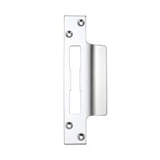 Mauer® 100 strike plate rechthoekig stainless steel left/rs. Door Lock Strike Plate With Extended Tongue Zlap15ss At Simply Door Handles