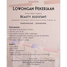 Maybe you would like to learn more about one of these? Lowongan Kerja Beauty Assistant Di Haven Beauty Care Lokersemar Id