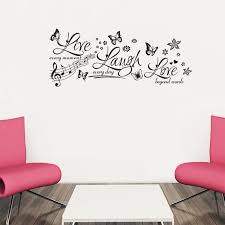 Give your bedroom a vibrant look with this awesome wall paint design. Quote Wall Sticker Flowers Butterfly Letter Wall Decal Music Decoration Live Laugh Living Bedroom Removable Wallpaper Viny Mural Wall Decals Removable Wallpapermusic Decoration Aliexpress